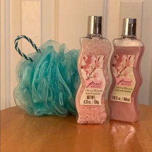 Floral Breeze cherry blossom salts and gel